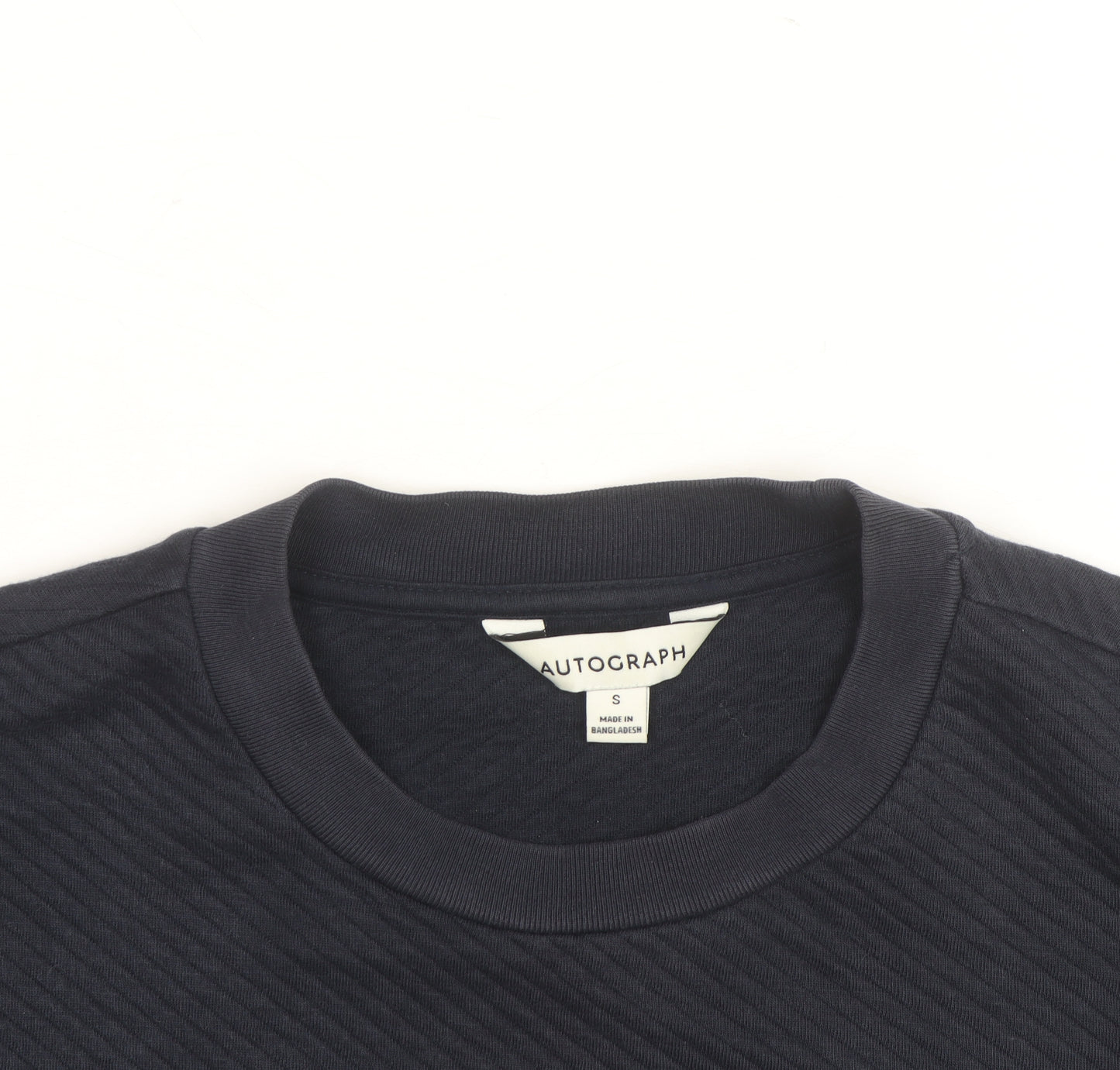 Marks and Spencer Autograph Men's Blue Small Crew Neck Sweatshirt