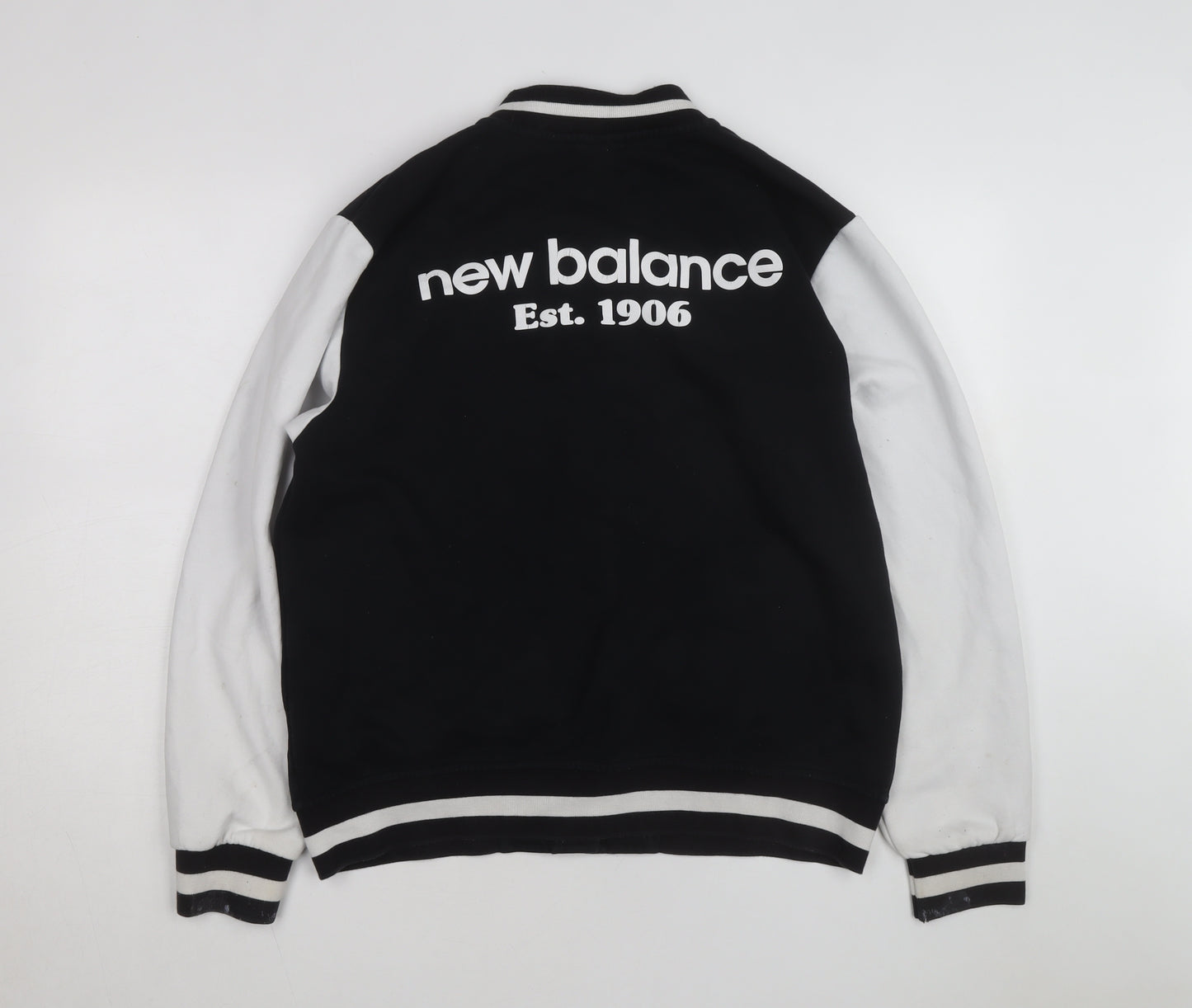 New Balance Men's Black Varsity Jacket M Cotton Blend