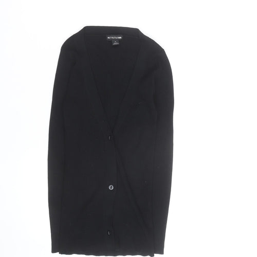 PrettyLittleThing Women’s Black Slim Fit V-Neck Button Cardigan XS