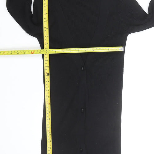 PrettyLittleThing Women’s Black Slim Fit V-Neck Button Cardigan XS