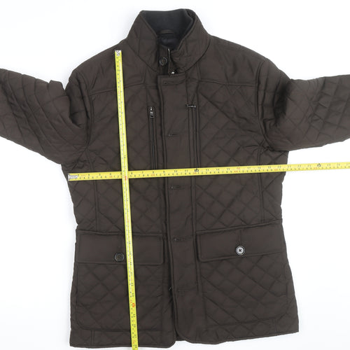 Marks and Spencer Men's Brown Quilted Jacket M Polyester Lined