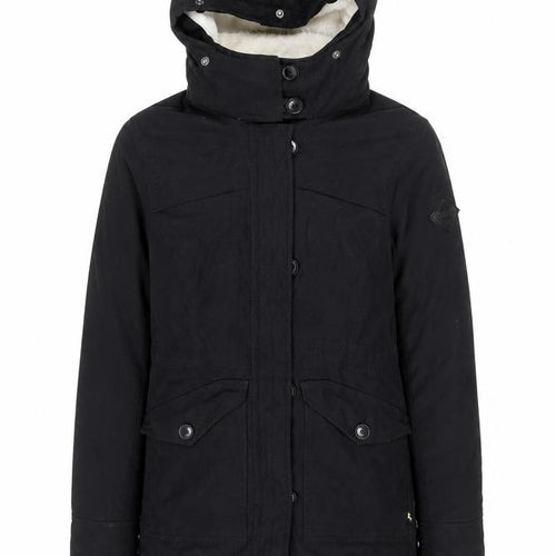 Hollister Men’s Black XS Parka Jacket Faux Fur Lined Hooded Winter Coat