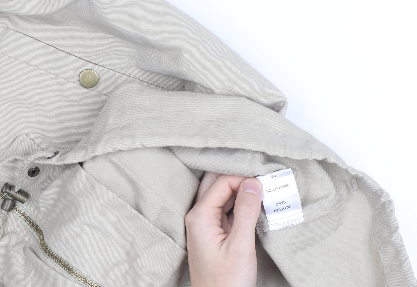 Cotton Traders Women’s Beige Faux Fur Hooded Parka Coat Size 18