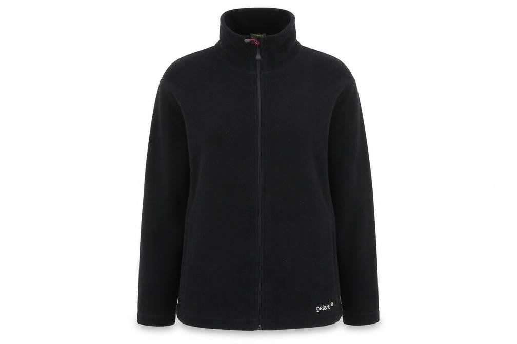 Front view of Gelert Women Black Fleece Full Zip Jacket, size 18, Regular Fit
