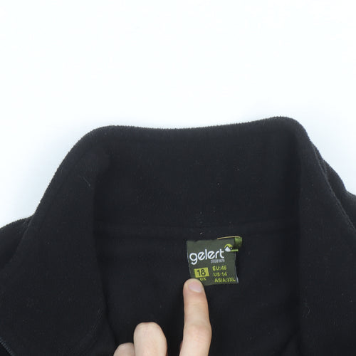 Gelert Women Black Fleece Full Zip Jacket Size 18 Regular Fit