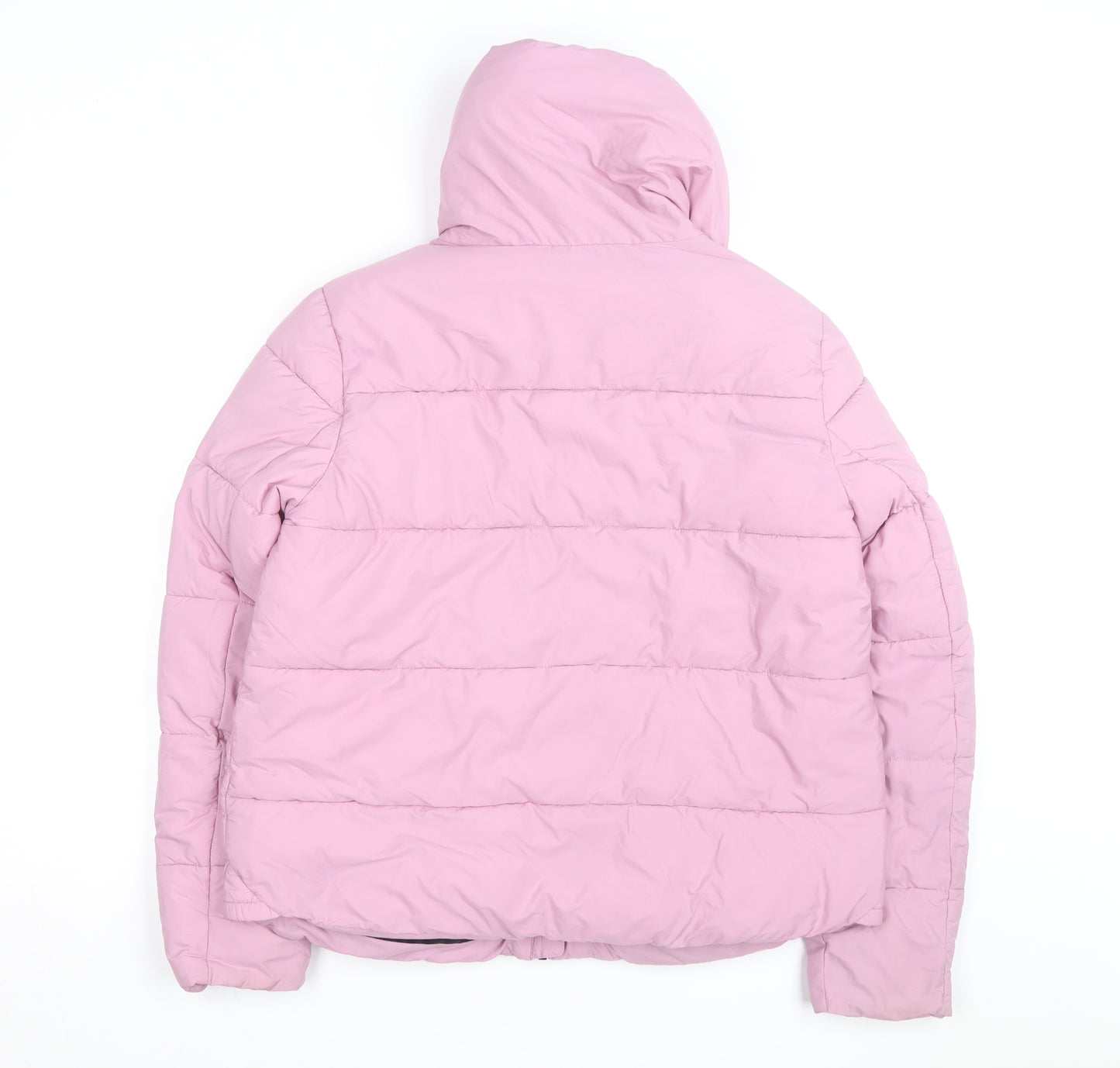 Trespass Women's Pink Puffer Jacket Size 12 Hooded Water Resistant