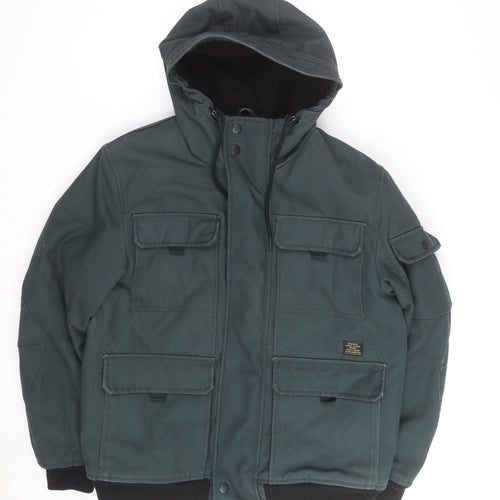 H&M Men Green Hooded Water Repellent Puffer Jacket Size M