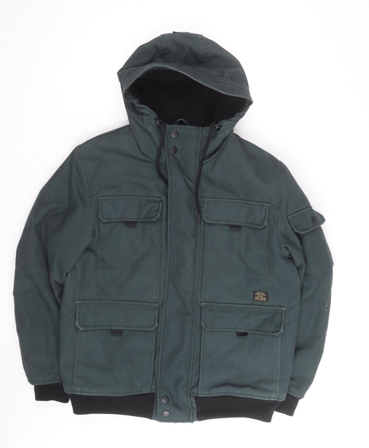 H&M Men Green Hooded Water Repellent Puffer Jacket Size M