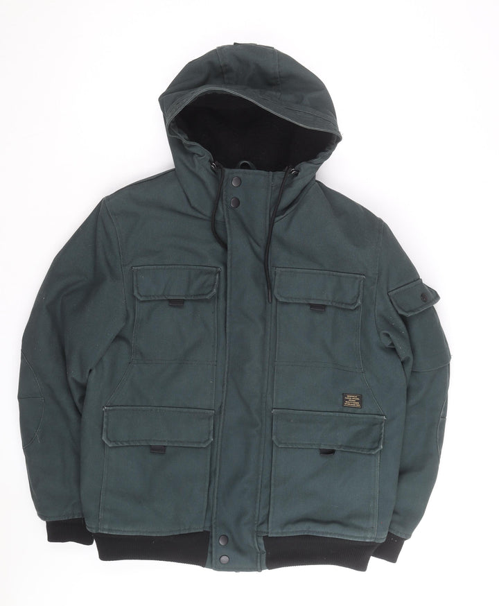 H&M Men Green Hooded Water Repellent Puffer Jacket Size M