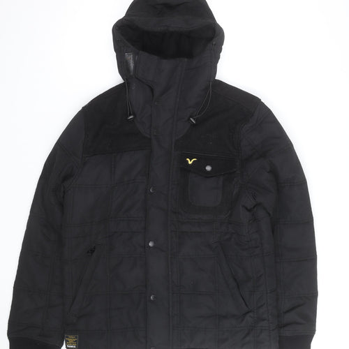 Voi Jeans Co. Men's Black XL Hooded Puffer Jacket Winter Casual