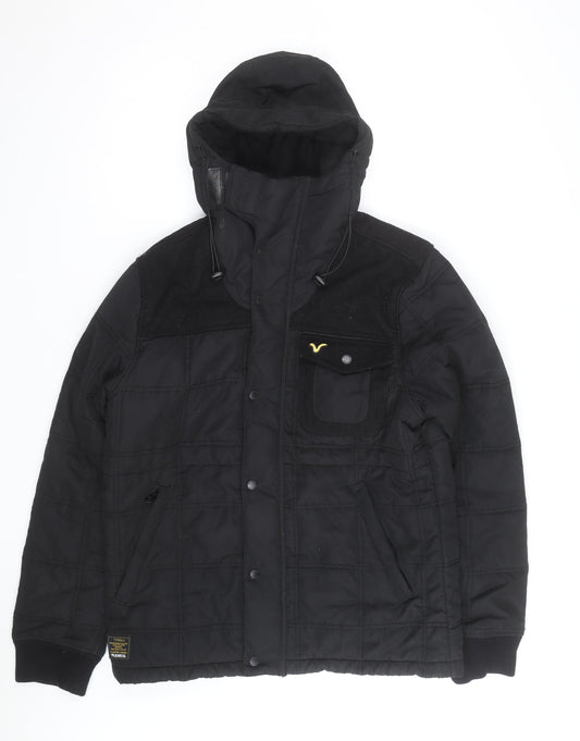Voi Jeans Co. Men's Black XL Hooded Puffer Jacket Winter Casual