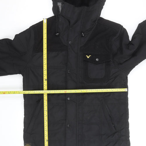 Voi Jeans Co. Men's Black XL Hooded Puffer Jacket Winter Casual