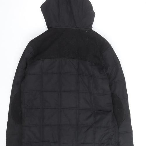 Voi Jeans Co. Men's Black XL Hooded Puffer Jacket Winter Casual