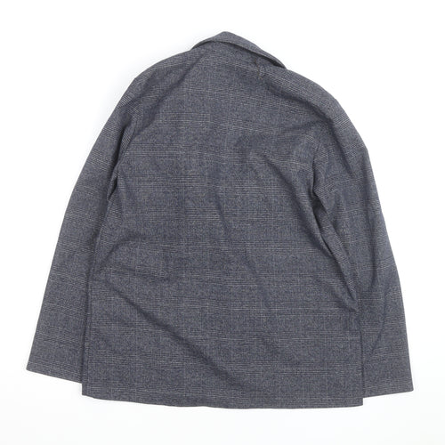 Monki Grey Check Blazer XS Classic Mid-Length Jacket
