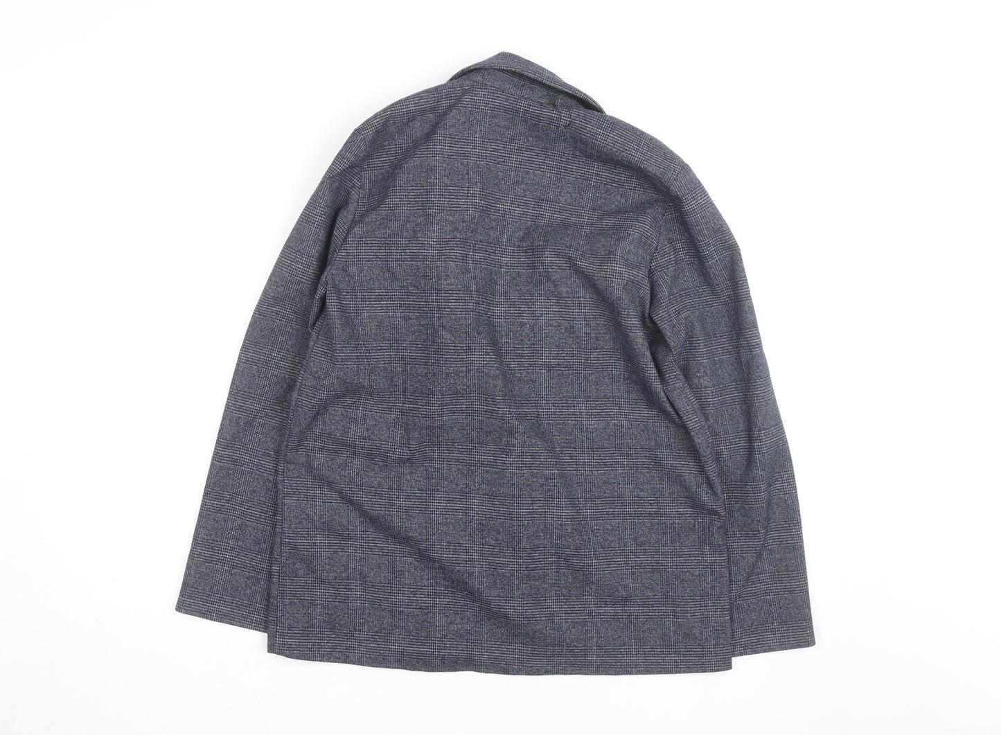 Monki Grey Check Blazer XS Classic Mid-Length Jacket