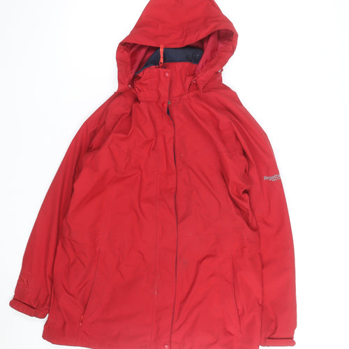 Regatta Women’s Red Waterproof Hooded Parka Jacket Size 12
