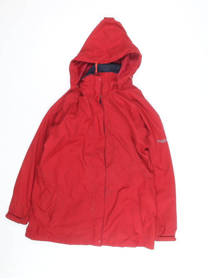 Regatta Women’s Red Waterproof Hooded Parka Jacket Size 12