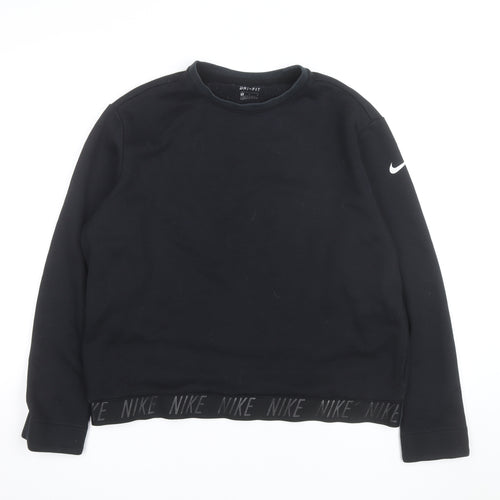 Nike Men's Black Dri-FIT Crew Neck Pullover Sweatshirt L Athletic
