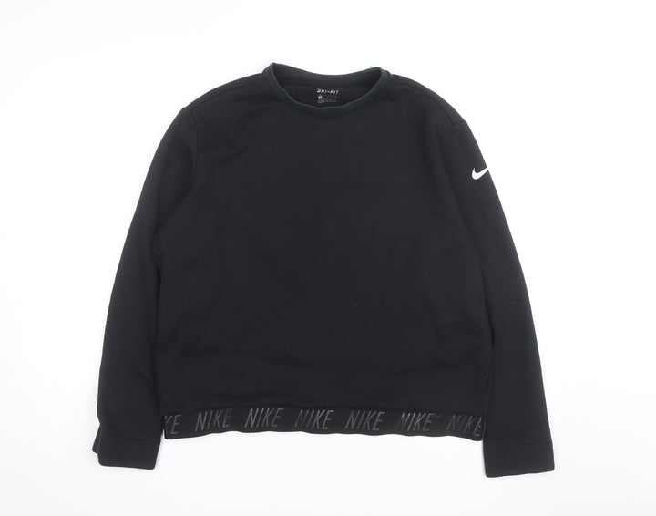 Nike Men's Black Dri-FIT Crew Neck Pullover Sweatshirt L Athletic