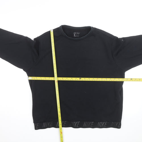 Nike Men's Black Dri-FIT Crew Neck Pullover Sweatshirt L Athletic