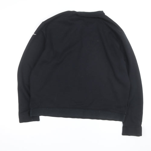 Nike Men's Black Dri-FIT Crew Neck Pullover Sweatshirt L Athletic