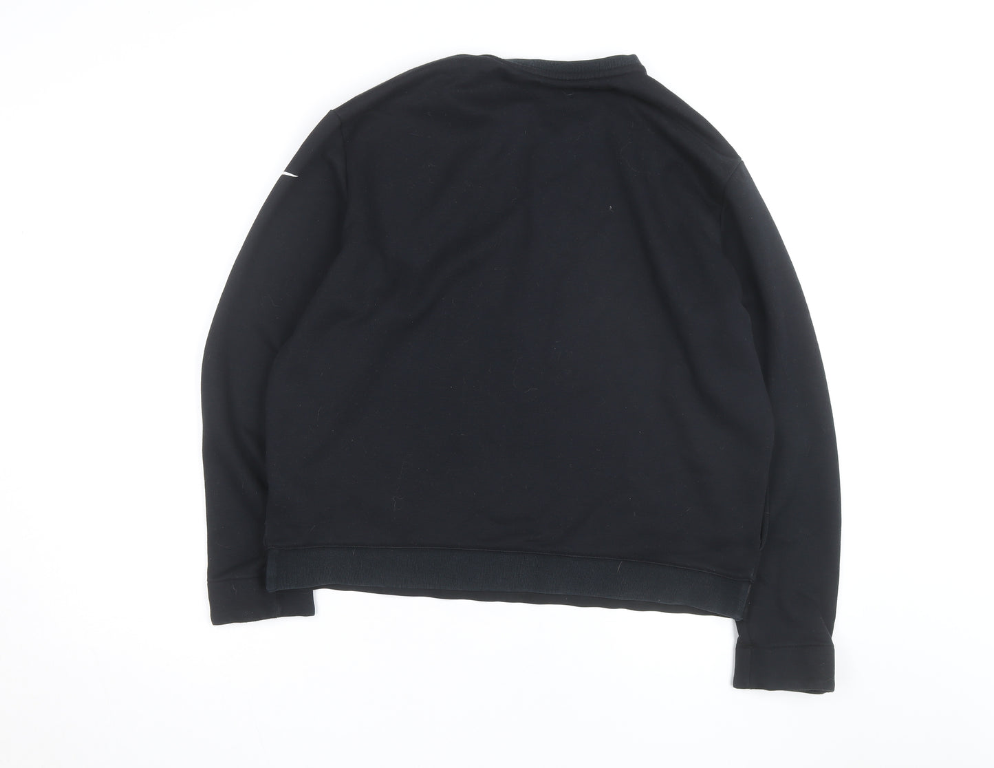 Nike Men's Black Dri-FIT Crew Neck Pullover Sweatshirt L Athletic