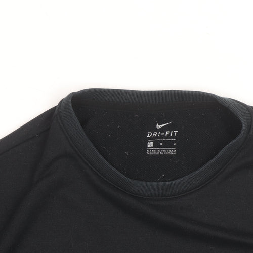 Nike Men's Black Dri-FIT Crew Neck Pullover Sweatshirt L Athletic