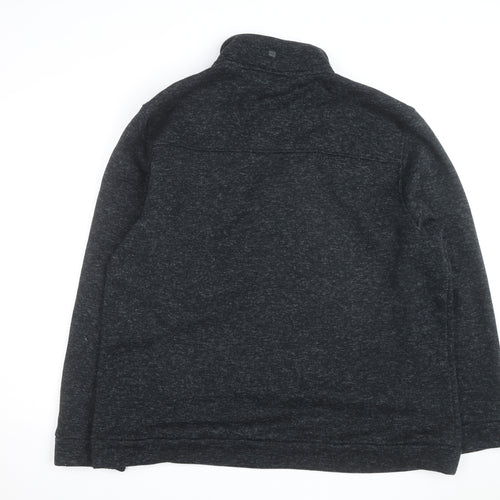 Mountain Warehouse Mens Black 3XL 1/4 Zip Fleece Sweatshirt