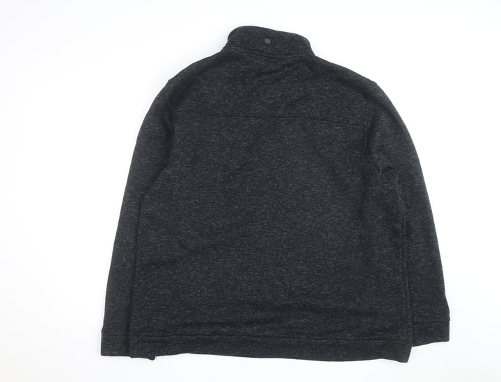 Mountain Warehouse Mens Black 3XL 1/4 Zip Fleece Sweatshirt