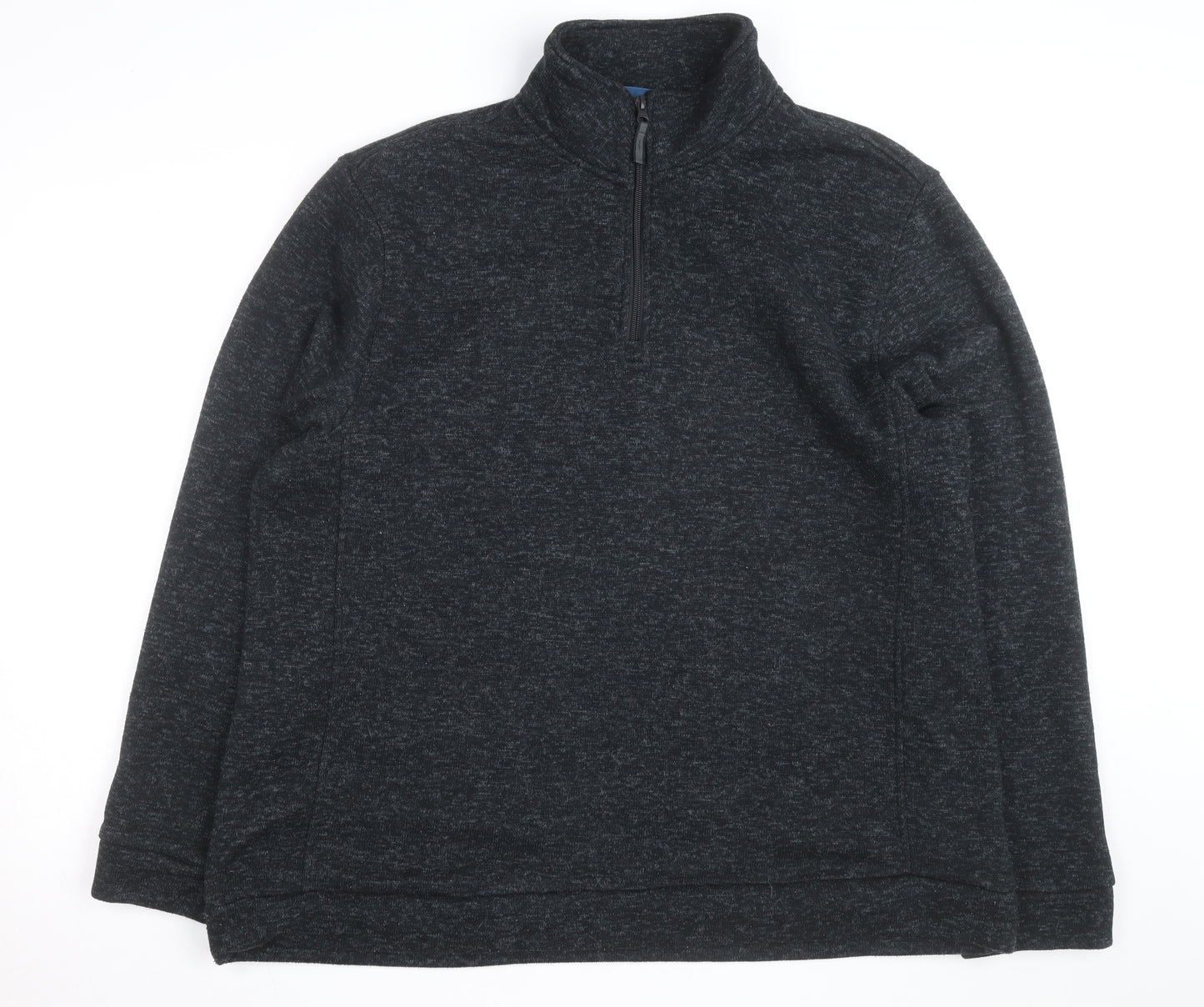 Mountain Warehouse Mens Black 3XL 1/4 Zip Fleece Sweatshirt