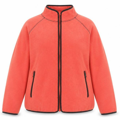 M&Co Women Orange Fleece Full Zip Jacket Size 18 Lightweight Activewear