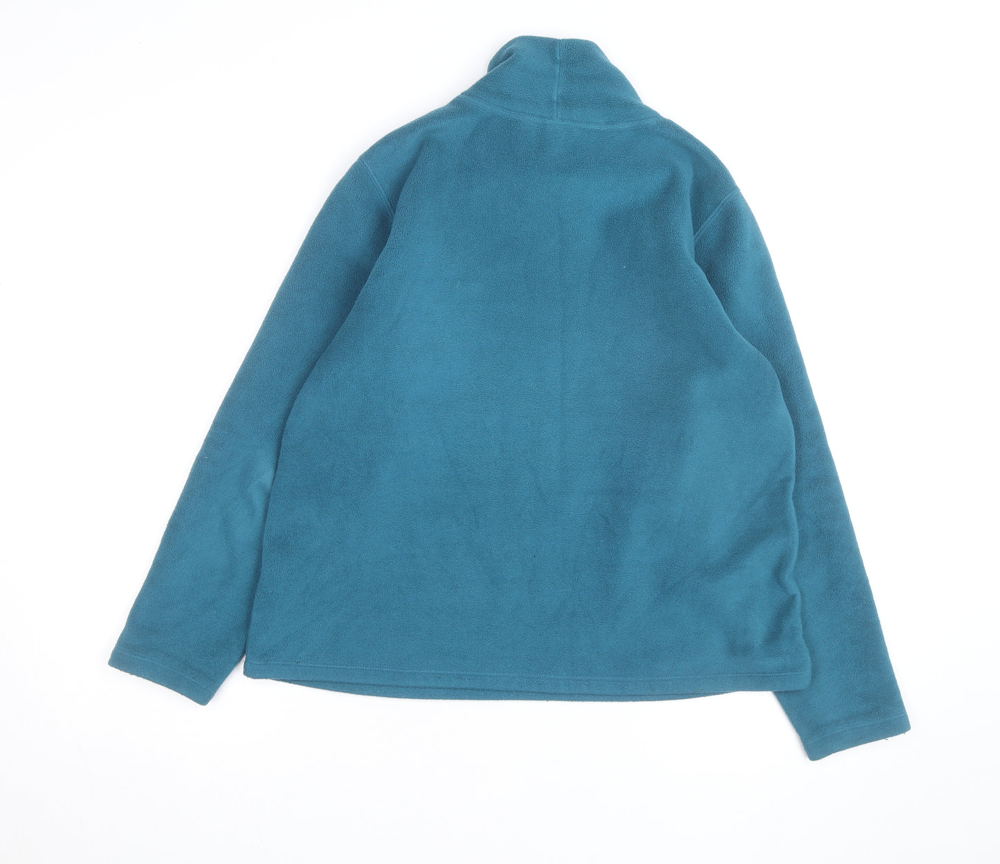 Lands' End Women's Blue Fleece Roll Neck Pullover Jumper Size M 10-12
