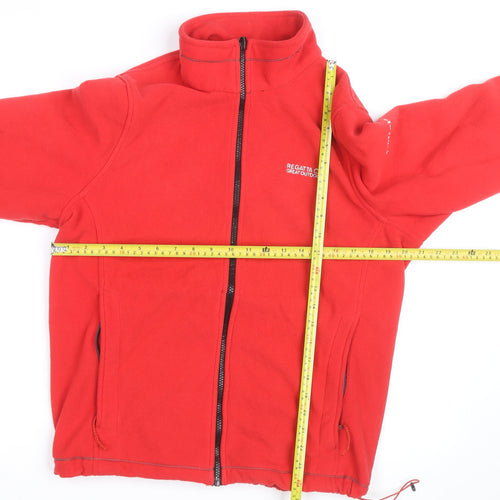 Regatta Womens Red Fleece Full Zip Outdoor Jacket Size 16
