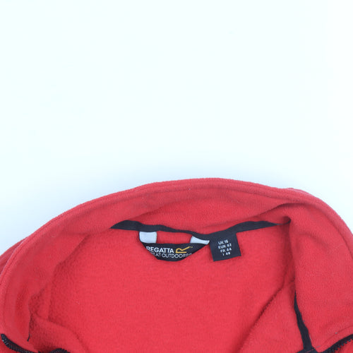 Regatta Womens Red Fleece Full Zip Outdoor Jacket Size 16