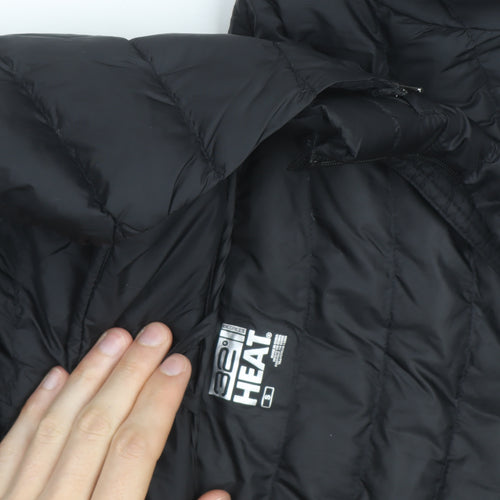 32 Degrees Men’s Black Lightweight Hooded Puffer Jacket Size S