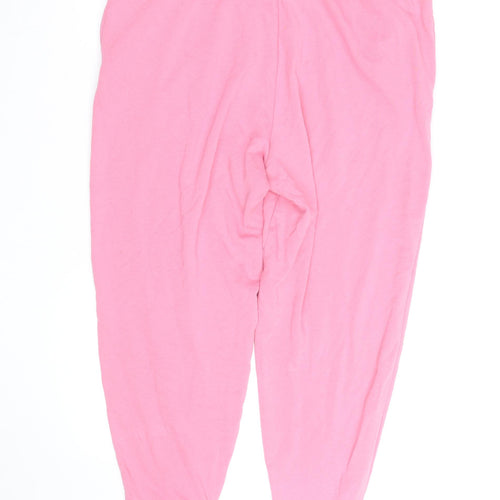 Marks and Spencer Women's Pink Cotton Jogger Trousers Size 18