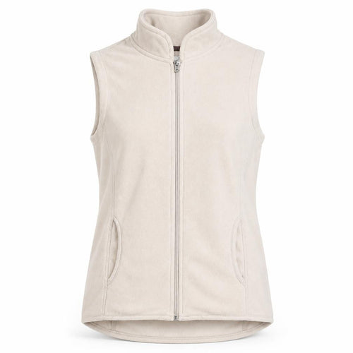 Store Twenty One Beige Fleece Sleeveless Full Zip Womens Jacket Size 14