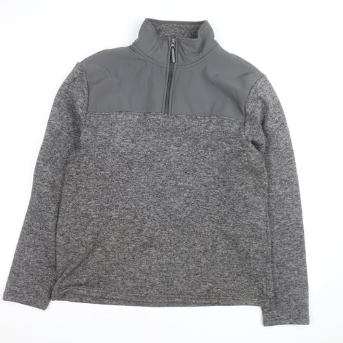 Mountain Warehouse Mens Grey Fleece 1/2 Zip Pullover Sweatshirt L