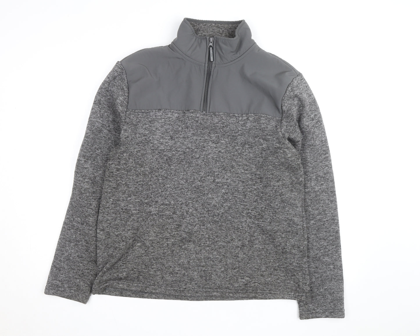 Mountain Warehouse Mens Grey Fleece 1/2 Zip Pullover Sweatshirt L