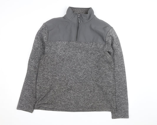 Mountain Warehouse Mens Grey Fleece 1/2 Zip Pullover Sweatshirt L