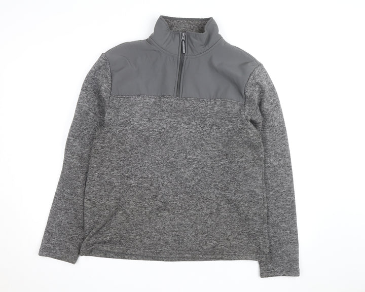 Mountain Warehouse Mens Grey Fleece 1/2 Zip Pullover Sweatshirt L