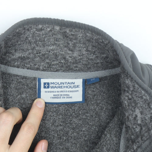 Mountain Warehouse Mens Grey Fleece 1/2 Zip Pullover Sweatshirt L