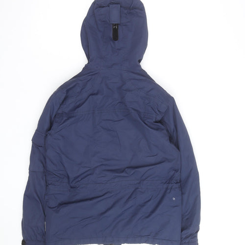 Trespass Boys Blue Hooded Waterproof Parka Coat 11-12 Years
