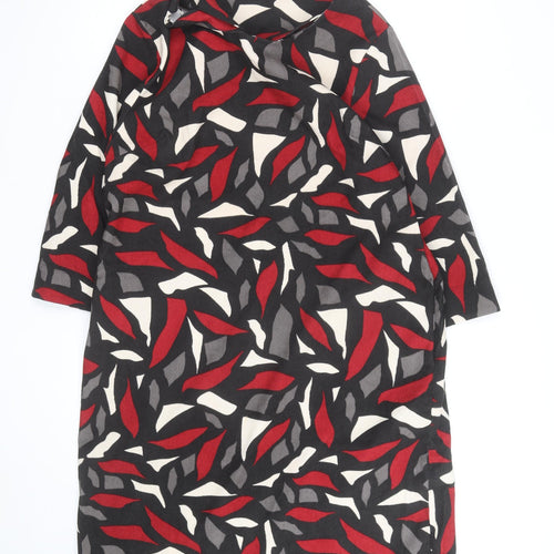 VIZ A VIZ Women's Multicoloured Shift Dress Size 14 3/4 Sleeve