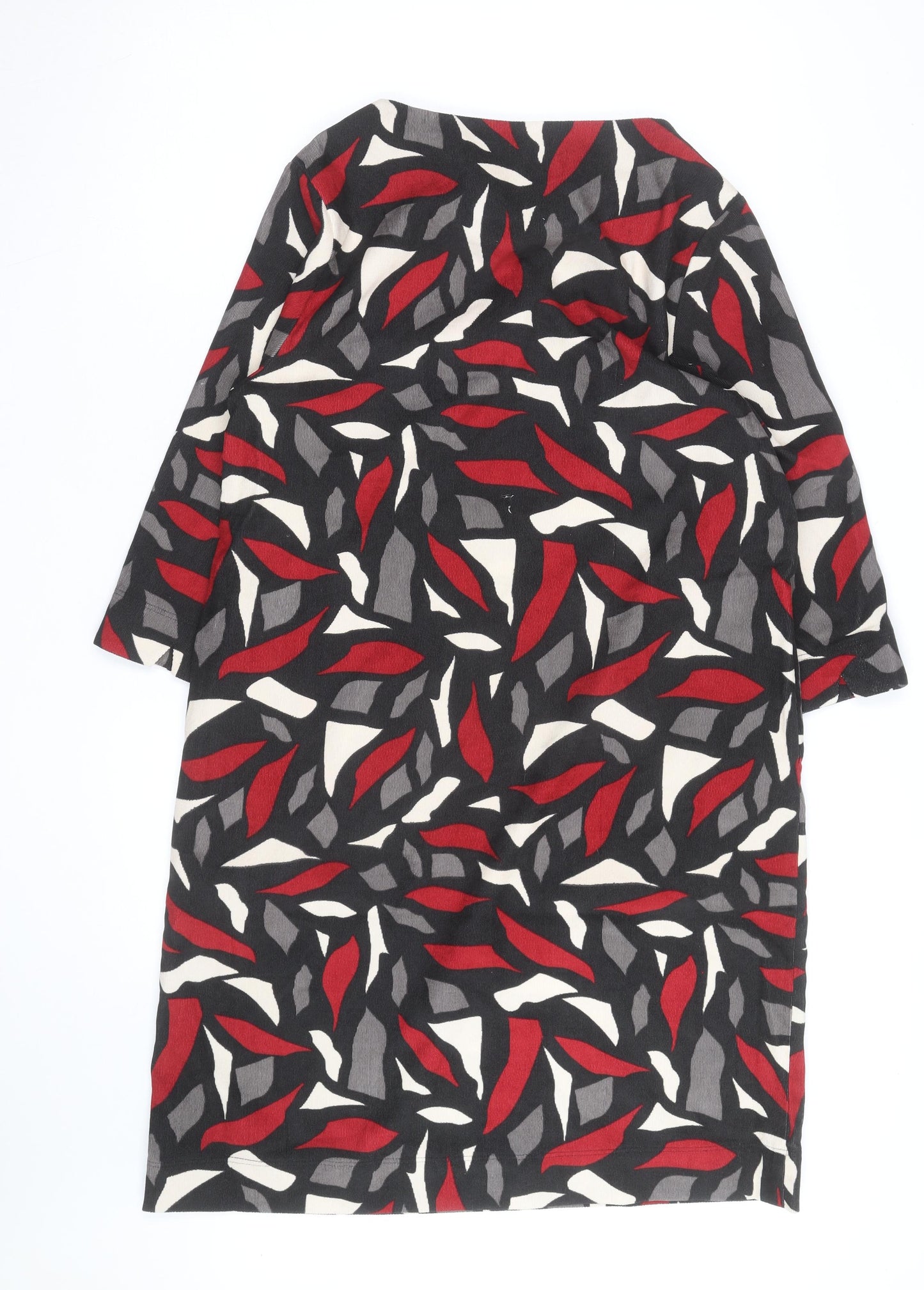 VIZ A VIZ Women's Multicoloured Shift Dress Size 14 3/4 Sleeve