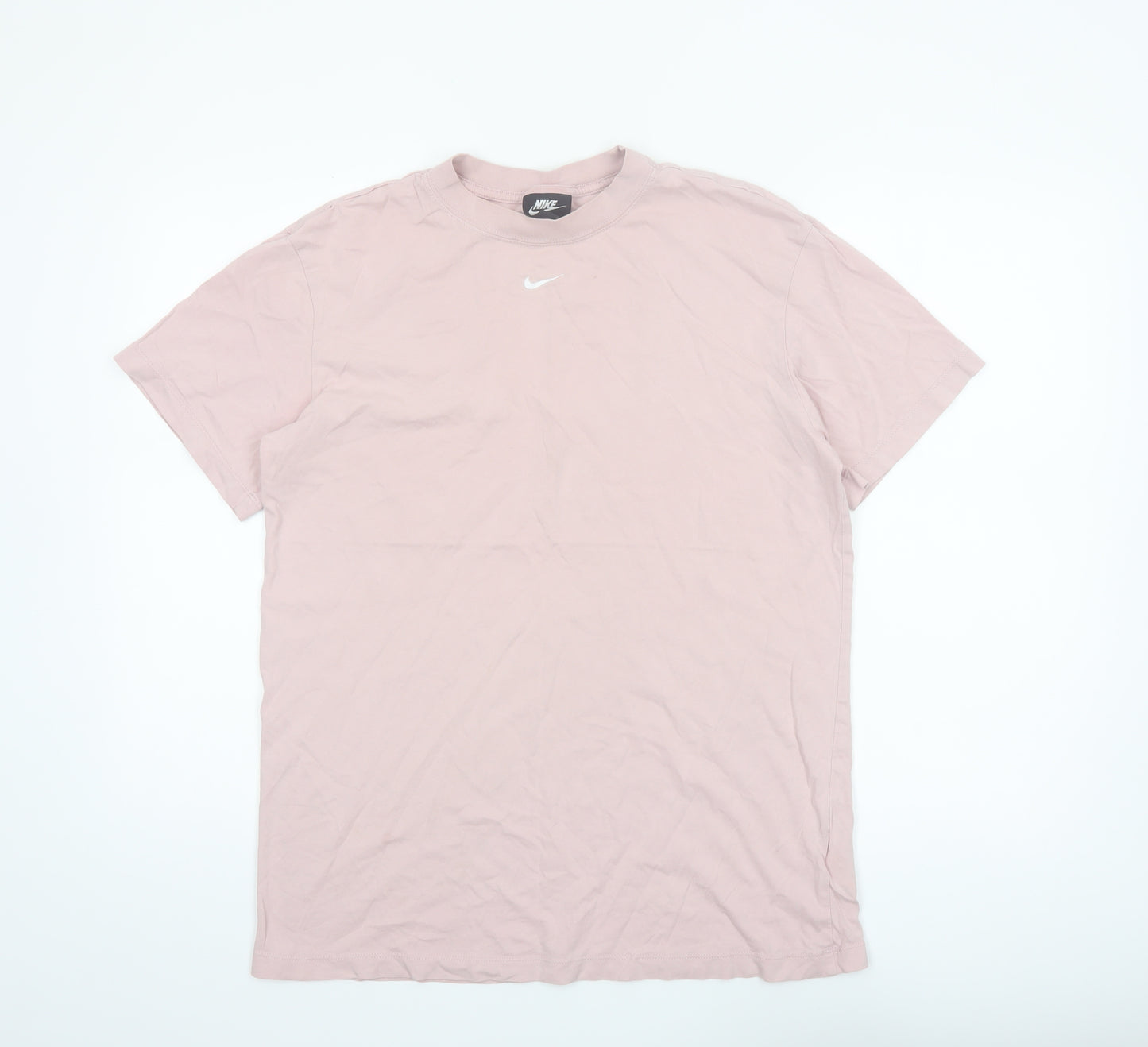 Nike Men's Pink Cotton Crew Neck Short Sleeve T-Shirt Size S