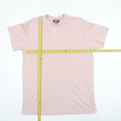 Nike Men's Pink Cotton Crew Neck Short Sleeve T-Shirt Size S