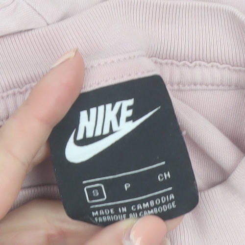 Nike Men's Pink Cotton Crew Neck Short Sleeve T-Shirt Size S