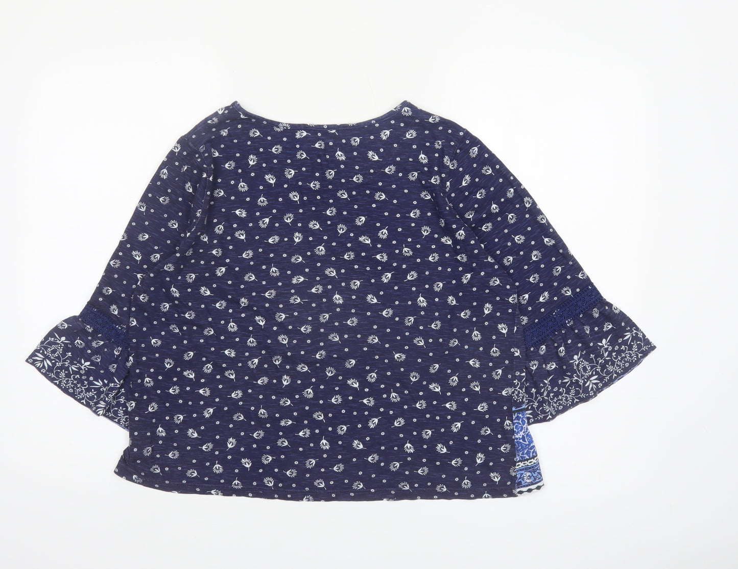 Marks and Spencer Womens Blue Floral Tunic Blouse Size 14
