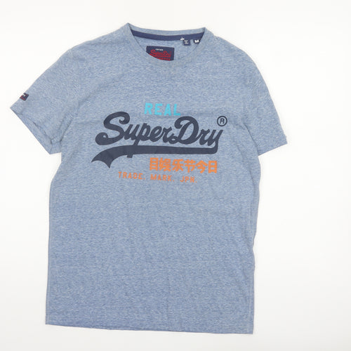 Superdry Men's Blue Graphic Print Crew Neck T-Shirt Size M
